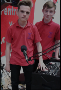 DJ Diamond Dust with DJs Ethan and Kelly at Pentrepoeth Primary School Prom, Newport