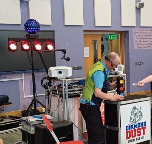 The Diamond Dust Magic show keeps the children entertained.