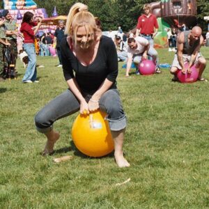DJ Diamond Dust - Outdoor Space Hopper race