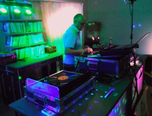 Vinyl DJ Experience by DJ Diamond Dust. Records on display to play.