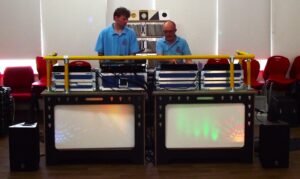 Vinyl DJ Experience by DJ Diamond Dust. Dean and Martin testing the new kit.